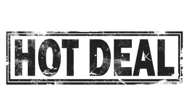 Sıcak Fırsat word siyah çerçeve, 3d render ile