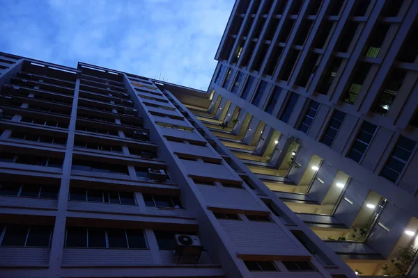 Cingapura Jul 2018 Singapore Public Housing Hdb Flats Paisagem Noite — Fotografia de Stock