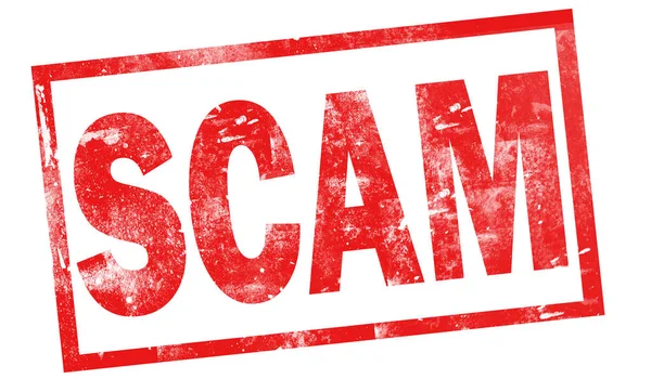 Scam Red Ink Stamp Rendering — Stock Photo, Image