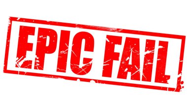 EPIC FAIL kırmızı çerçeve, 3d render Word'de