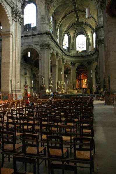 Paris Frankrike Jul 2018 Interiörer Och Arkitektoniska Detaljer Saint Sulpice — Stockfoto