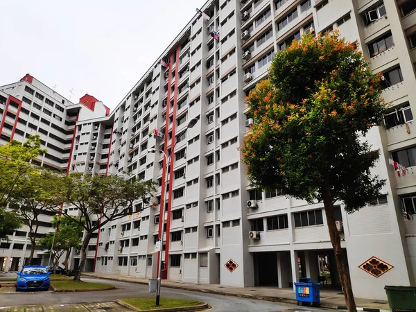 Singapur Eylül 2018 Görünüm Singapur Hdb Olarak Bilinen Bina Konut — Stok fotoğraf