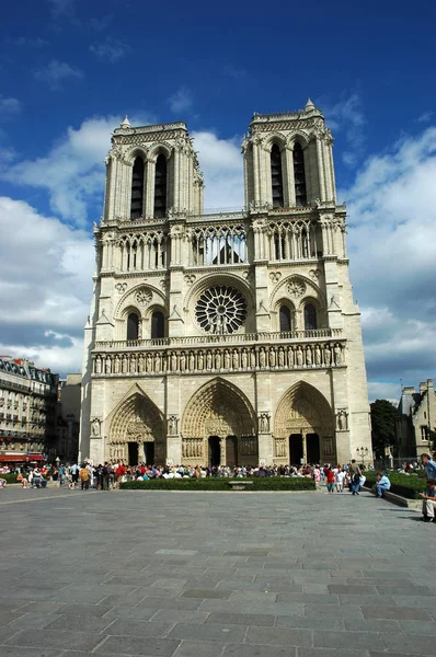 Paris France Jul 2018 Famous Notre Dame Cathedral Gothic Catholic — Stock Photo, Image