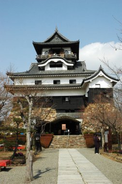 Inuyama, Japonya-23 Nisan, 2018: Inuyama kalesidir şehir, Inuyama, Aichi Prefecture, Japonya Japon bir kalede.