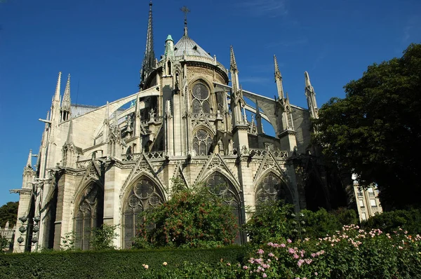Paříž Francie Červenec 2018 Pohled Slavné Katedrály Notre Dame Paris — Stock fotografie