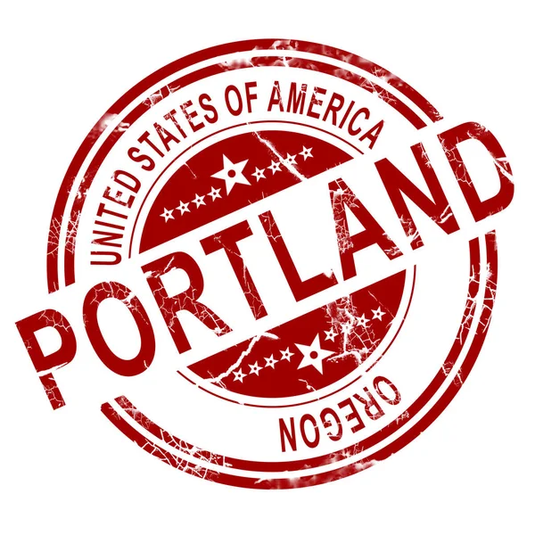 Röd Portland Med Vit Bakgrund Rendering — Stockfoto