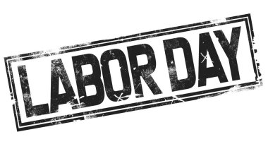 İşçi Bayramı word siyah çerçeve, 3d render ile