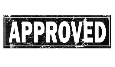 Siyah çerçeve, 3d render ile onaylanmış kelime