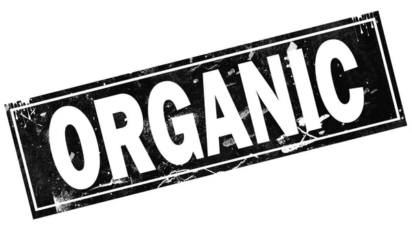 Palabra Orgánica Con Marco Negro Representación — Foto de Stock