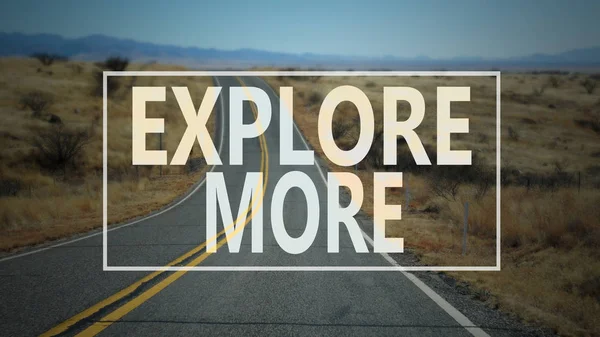Explorez Mots Avec Country Road Concept Voyage — Photo