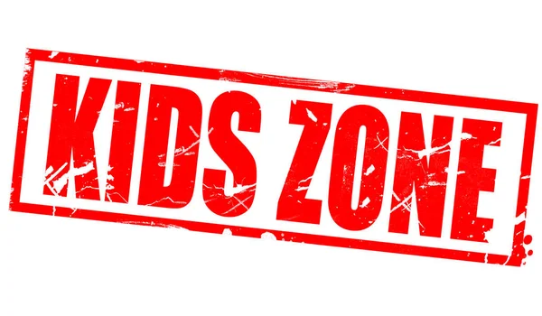 Mot Zone Pour Enfants Cadre Rouge Rendu — Photo