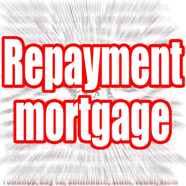 Repayment Mortgage Word Zoom Effect Background Rendering — Stock Photo, Image