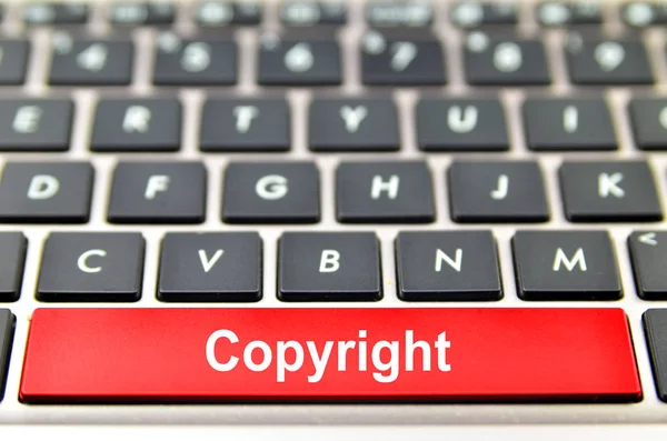 Copyright Word Computer Keyboard Rendering — Stock Photo, Image