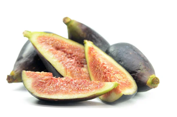 Frutti Fico Maturi Sullo Sfondo Bianco — Foto Stock