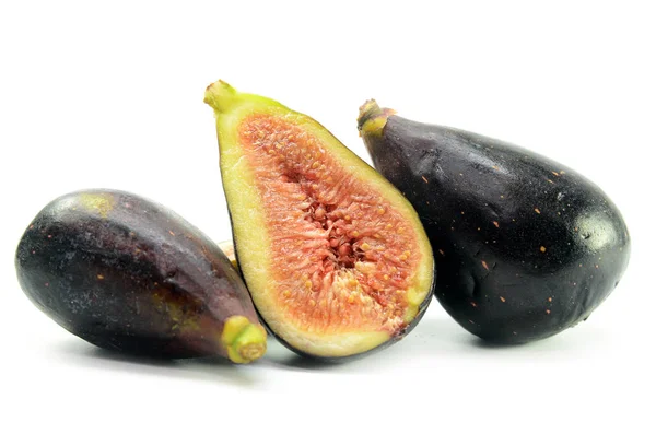 Frutas Maduras Higo Sobre Fondo Blanco —  Fotos de Stock