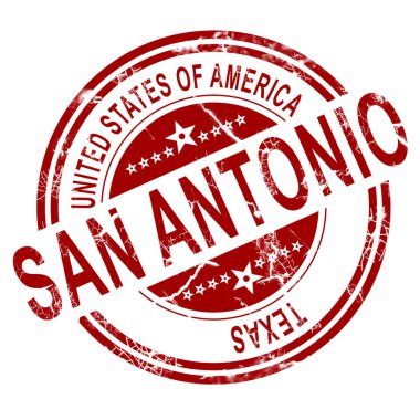 Red San Antonio beyaz arka plan, 3d render ile