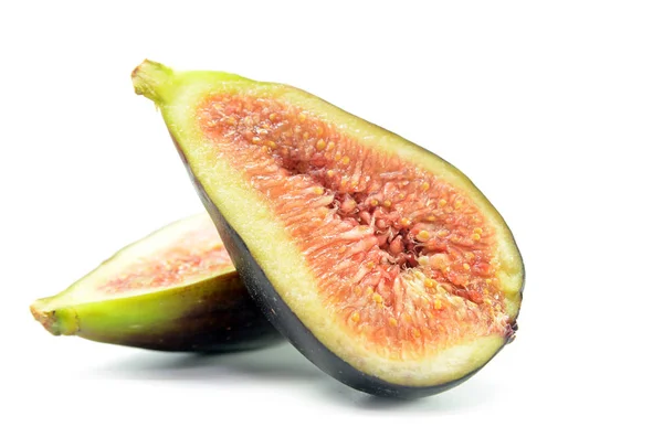 Frutti Fico Maturi Sullo Sfondo Bianco — Foto Stock