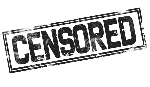 Sansürlü kelime siyah çerçeve, 3d render ile