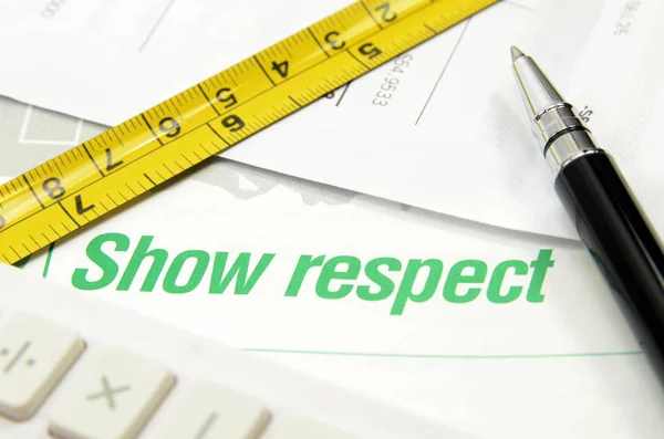 Show Respect Printed Book Business Concept — Stock Photo, Image