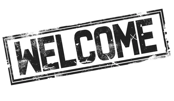 Welcome Word Black Frame Rendering — Stock Photo, Image