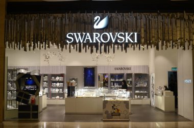 Genting Highlands, Malezya - 03 Aralık 2018: Swarovski moda mağaza Genting Highlands, Malezya. Swarovski markası 1895 beri var.