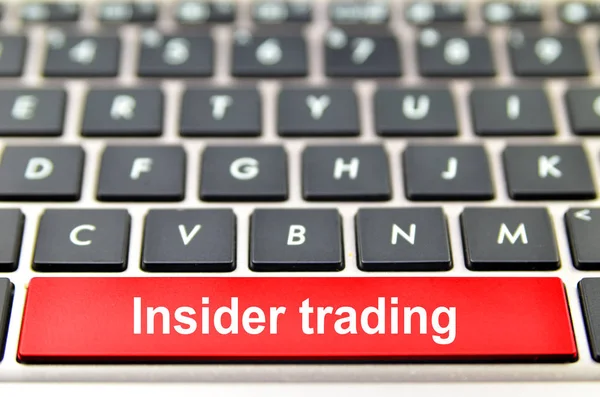 Insider Trading Word Computer Keyboard Rendering — Stock Photo, Image