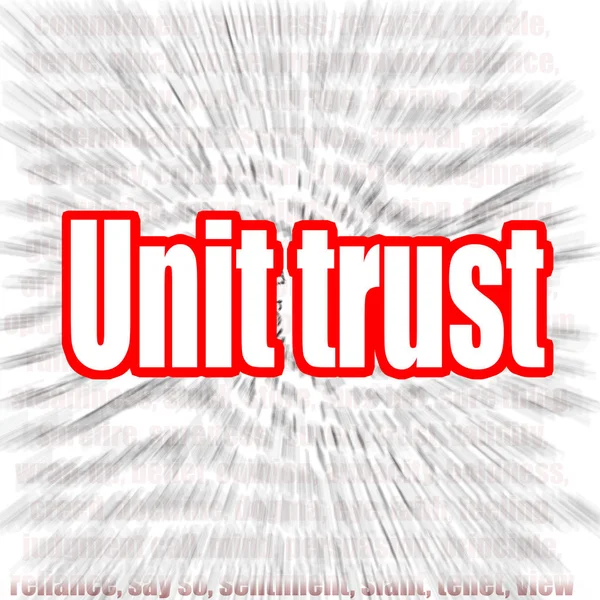 Unit Trust Word Zoom Effect Background Rendering — Stock Photo, Image
