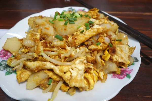 Τηγανητό Ρύζι Κέικ Καρότου Φύτρες Φασολιών Τοπικό Πιάτο Της Μαλαισίας — Φωτογραφία Αρχείου