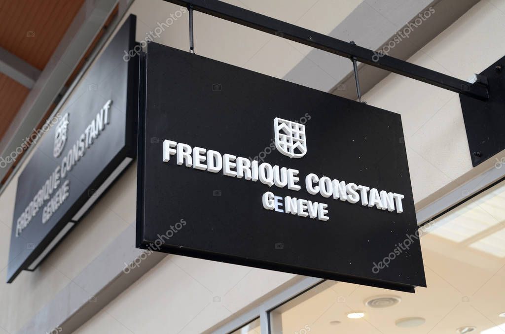 GENTING HIGHLANDS, MALAYSIA- DEC 03, 2018: Frederique Constant store in Genting Highlands, Malaysia. Frdrique Constant SA is a manufacturer of luxury wristwatches based in Plan-les-Ouates, Geneva
