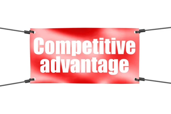 Competitive Advantage Word Red Tie Banner Rendering — Stock Photo, Image