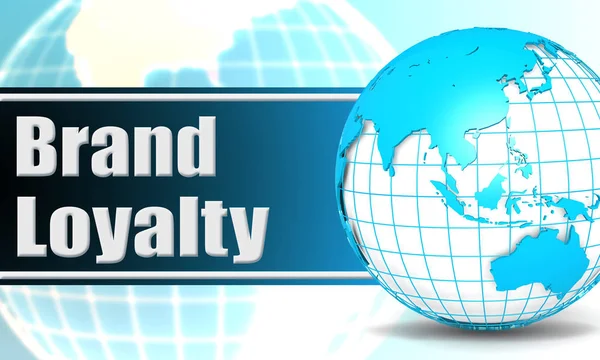 Brand Loyalty Sphere Globe Rendering — Stock Photo, Image