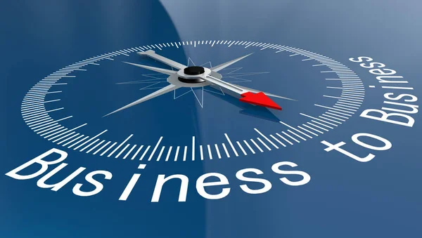 Blue Compass Business Business Word Rendering — Stock Photo, Image