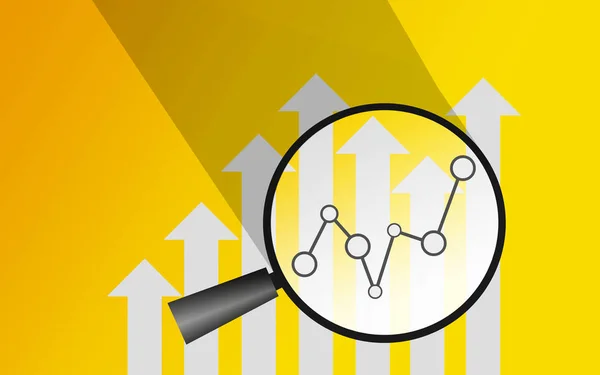 Bedrijfsconcept Uitvergroten Glas Voor Data Analyse Rendering — Stockfoto