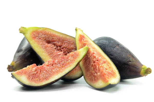 Frutas Maduras Higo Sobre Fondo Blanco —  Fotos de Stock