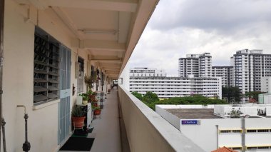 Singapur-03 Ocak 2019: Görünüm Singapur Hdb olarak da bilinen bina konut