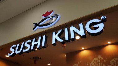 Johor Bahru, Malezya - 03 Ocak 2019: Suşi Kral işareti Restoran Johor'deki/daki oteller. Suşi kral ilk kapısını 1995 yılında Kuala Lumpur oteli açıldı