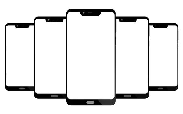 Nowoczesny Smartfon Białym Renderingu — Zdjęcie stockowe