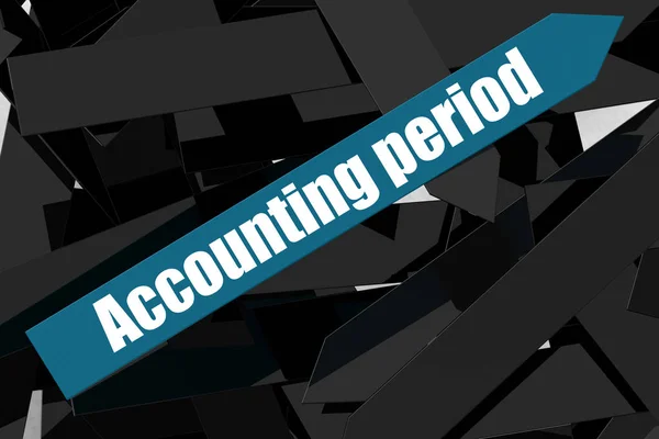 Accounting Period Word Blue Arrow Rendering — Stock Photo, Image