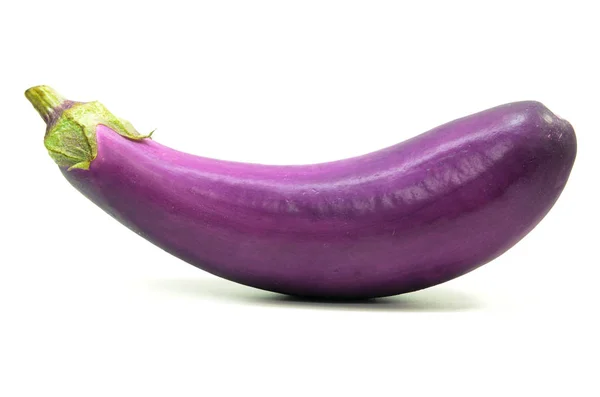 Eggplant Eller Aubergine Isolerad Vit Bakgrund — Stockfoto