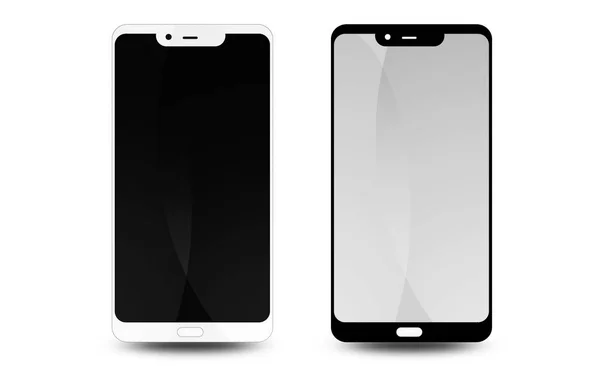 Nowoczesny Ekran Dotykowy Telefon Komórkowy Tablet Smartphone Białym Tle Renderowania — Zdjęcie stockowe