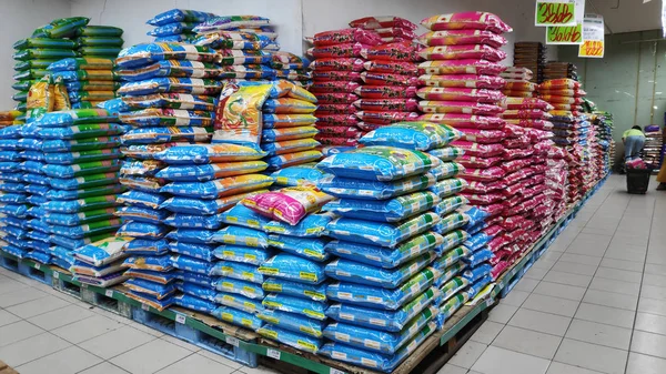 Джохор Бару Малайзія Лютого 2019 Різного Типу Рису Продаються Магазині — стокове фото