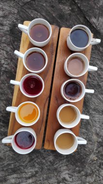 Bali, Endonezya ahşap test çay ve kahve masa