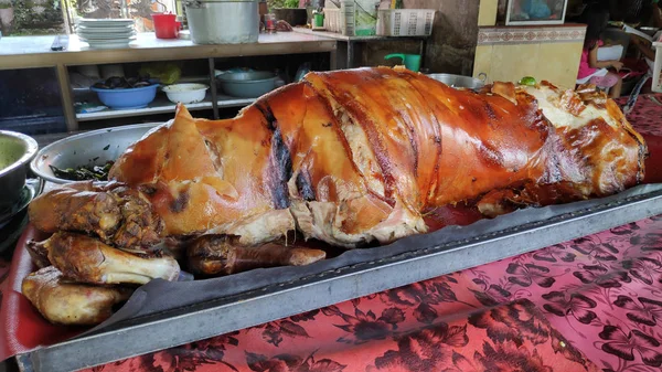 Babi Guling Leitão Uma Comida Tradicional Balinesa — Fotografia de Stock