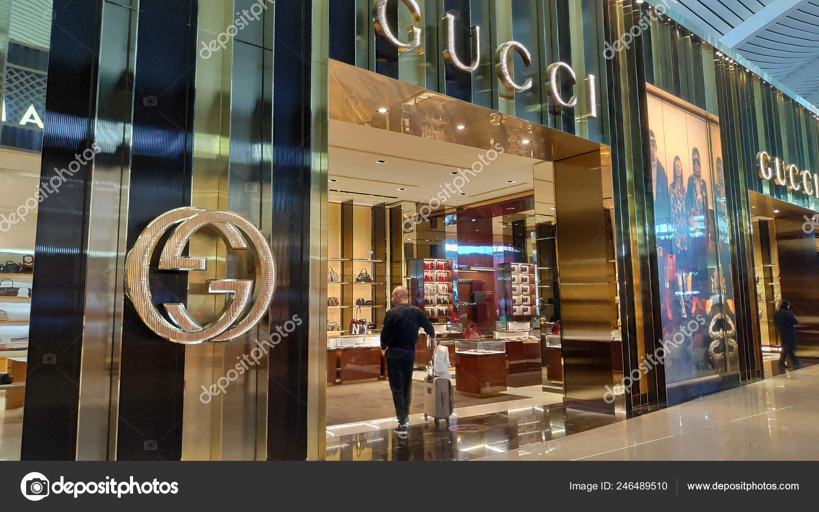 Bali Indonesia Feb 2019 Gucci Shop Departure Gate International