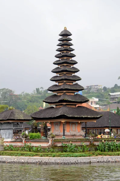 Bali Indonésie Février 2019 Temple Pura Ulun Danu Bratan Bedugul — Photo