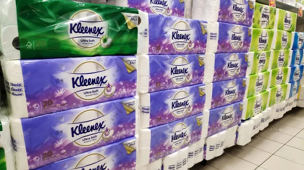 Johor Bahru Malaysia Feb 2019 Tessuto Igienico Kleenex Vendita Centro — Foto Stock