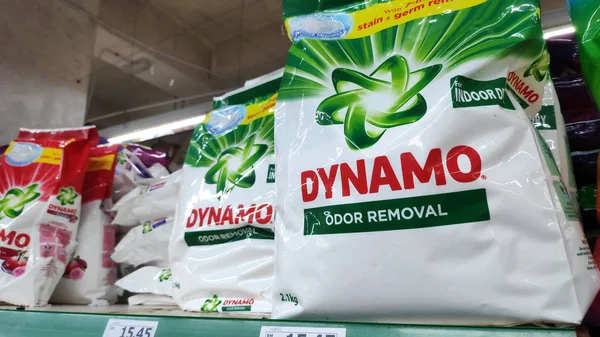 Johor Bahru Malaysia Feb 2019 Dynamo Laundry Powder Detergent Apilado — Foto de Stock