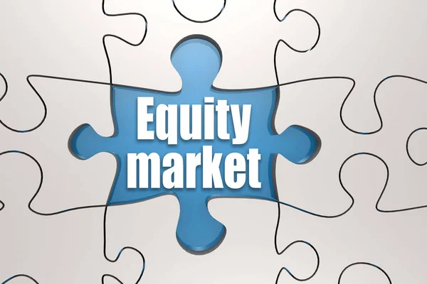 "Equity" markt word op jigsaw puzzel — Stockfoto