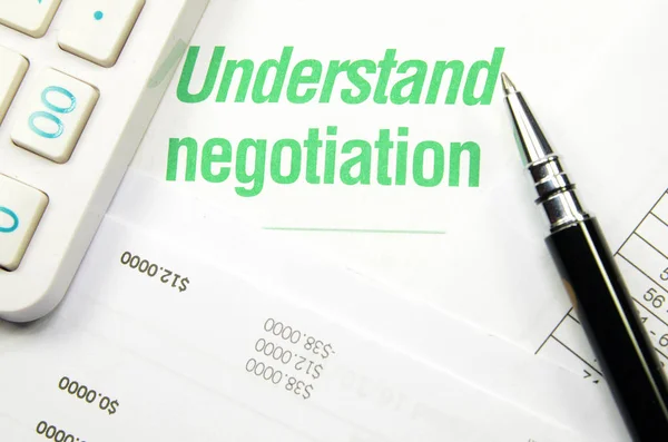 Understand negotiation printed on a book — Stock Photo, Image