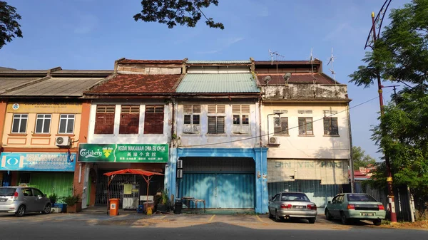 Pemandangan rumah toko tua di Kuala Selangor, Malaysia . — Stok Foto